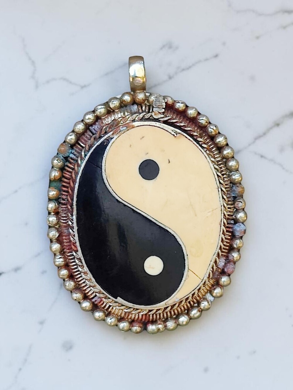Vintage Artisan Made Yin Yang Pendant